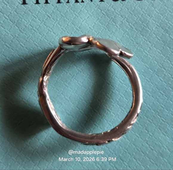 1885 Tiffany & Co. Violet Spoon Ring In Sterling Sulver Luxury Flower #68 - Picture 6 of 15